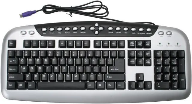 Alt view image 2 of 5 - ARK WO-8302 Black/Silver 104 Normal Keys 20 Function Keys PS/2 Standard 3-in-1 Keyboard, Mouse and Speakers