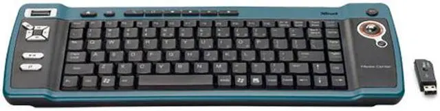 Alt view image 3 of 7 - Trust 14909 Black 88 Normal Keys 16 Function Keys 2.4 GHz Wireless Slim KB-2950 Vista Remote Keyboard