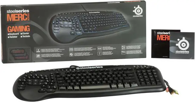 Alt view image 4 of 4 - SteelSeries Merc Stealth Black USB Wired Ergonomic Gaming Keyboard