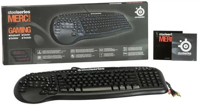 Alt view image 4 of 4 - SteelSeries Merc Stealth Black USB Wired Ergonomic Gaming Keyboard