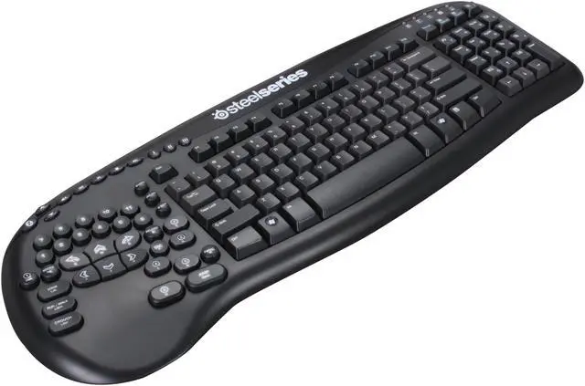 Main image of SteelSeries Merc Black USB Wired Ergonomic Gaming Keyboard