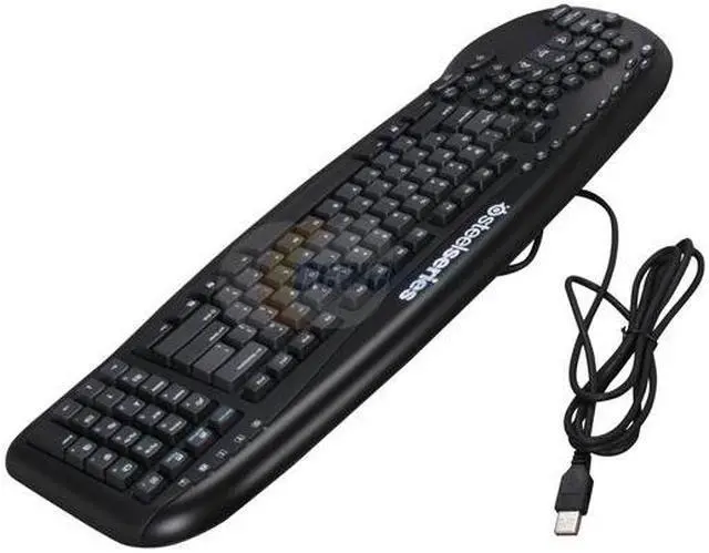 Alt view image 3 of 4 - SteelSeries Merc Black USB Wired Ergonomic Gaming Keyboard