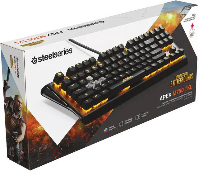 Alt view image 5 of 7 - SteelSeries 64726 Apex M750 TKL PUBG Edition Gaming Keyboard