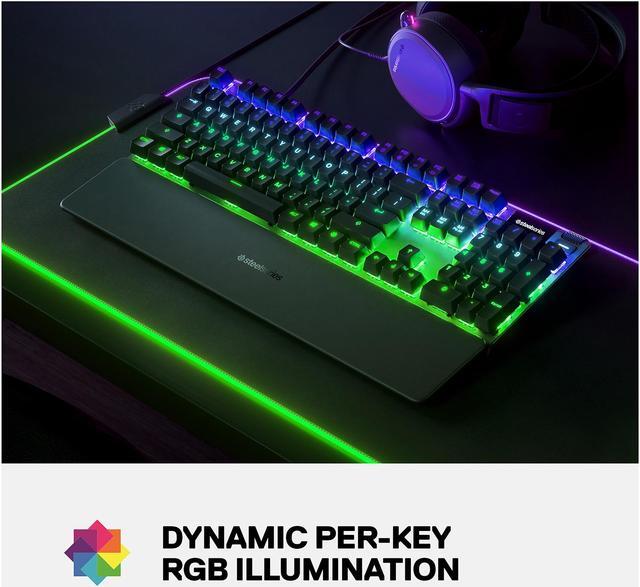Alt view image 5 of 9 - SteelSeries Apex Pro Mechanical Gaming Keyboard – Adjustable Actuation Switches – World’s Fastest Mechanical Keyboard – OLED Smart Display – RGB Backlit