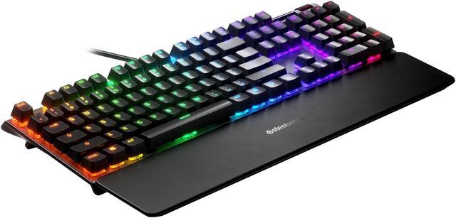 SteelSeries Apex 7 Mechanical Gaming Keyboard – OLED Smart  Display – USB Passthrough and Media Controls – Linear , Quiet – RGB Backlit  (Red Switch) : Everything Else