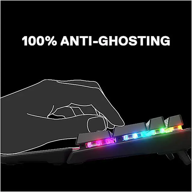 Alt view image 9 of 10 - SteelSeries Apex 7 Mechanical Gaming Keyboard - OLED Smart Display - USB Passthrough and Media Controls - Tactile and Quiet - RGB Backlit