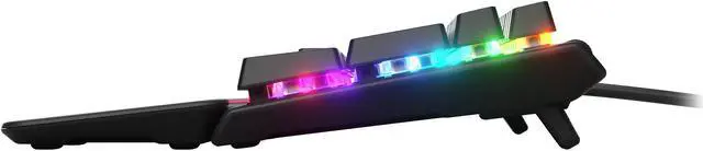 Alt view image 3 of 9 - SteelSeries Apex 7 TKL Compact Mechanical Gaming Keyboard – OLED Smart Display – USB Passthrough and Media Controls – Linear and Quiet – RGB Backlit (Red Switch)
