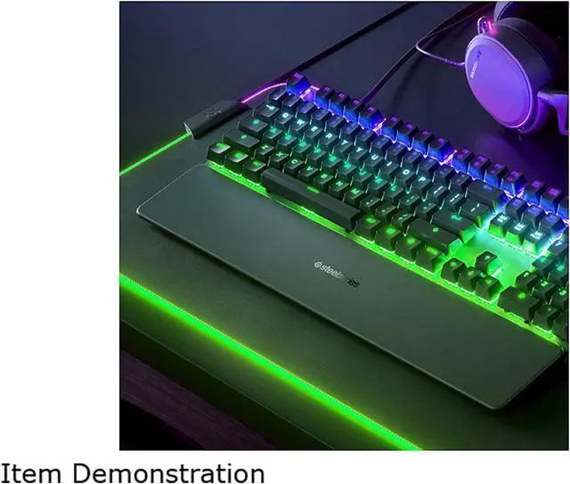 Alt view image 8 of 10 - SteelSeries Apex 7 Mechanical Gaming Keyboard - OLED Smart Display - USB Passthrough and Media Controls - Tactile and Clicky - RGB Backlit