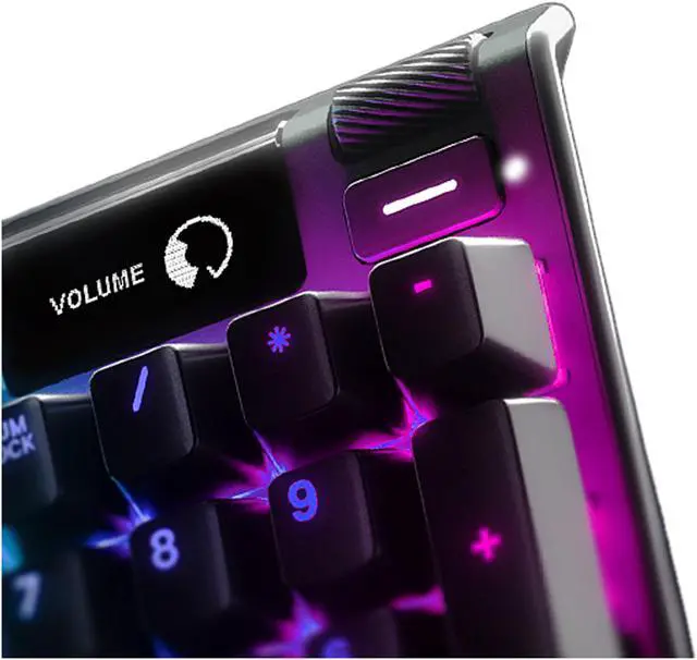 Alt view image 6 of 10 - SteelSeries Apex 7 Mechanical Gaming Keyboard - OLED Smart Display - USB Passthrough and Media Controls - Tactile and Clicky - RGB Backlit