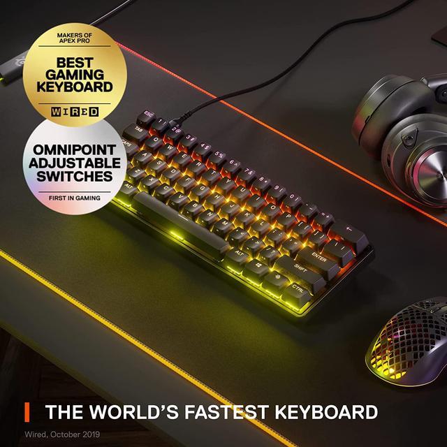 SteelSeries Apex Pro wired keyboard gaming keyboard mechanical keyboard  adjustable trigger key travel OLED drive-free