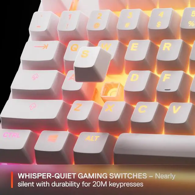 Alt view image 5 of 6 - SteelSeries Apex 3 TKL RGB Gaming Keyboard — Tenkeyless Compact Form Factor — 8-Zone RGB Illumination — Water and Dust Resistant — Whisper-Quiet Gaming Switch