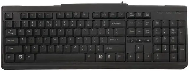 Main image of GE 97764 Black 19 Function Keys PS/2 Wired Standard Power Keyboard