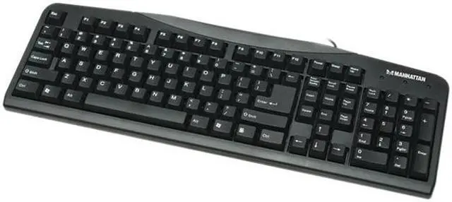 Alt view image 2 of 2 - MANHATTAN 155113 Black USB Wired Standard Enhanced Keyboard
