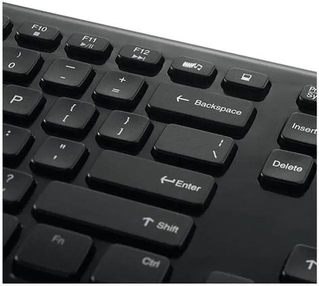 Alt view image 4 of 8 - Verbatim 96983 Piano Black 2.4 GHz Wireless Slim Keyboard and Mouse