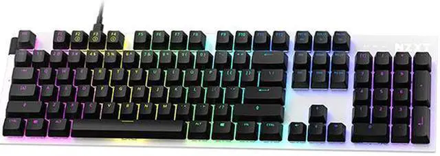 Alt view image 2 of 5 - NZXT Function Mechanical Keyboard - KB-1FSUS-WR - PC Gaming Mechanical Keyboard - MX Compatible Switches - Hot Swappable Key Switch Sockets - Linear RGB Switches - Durable Aluminum Top Plate - White