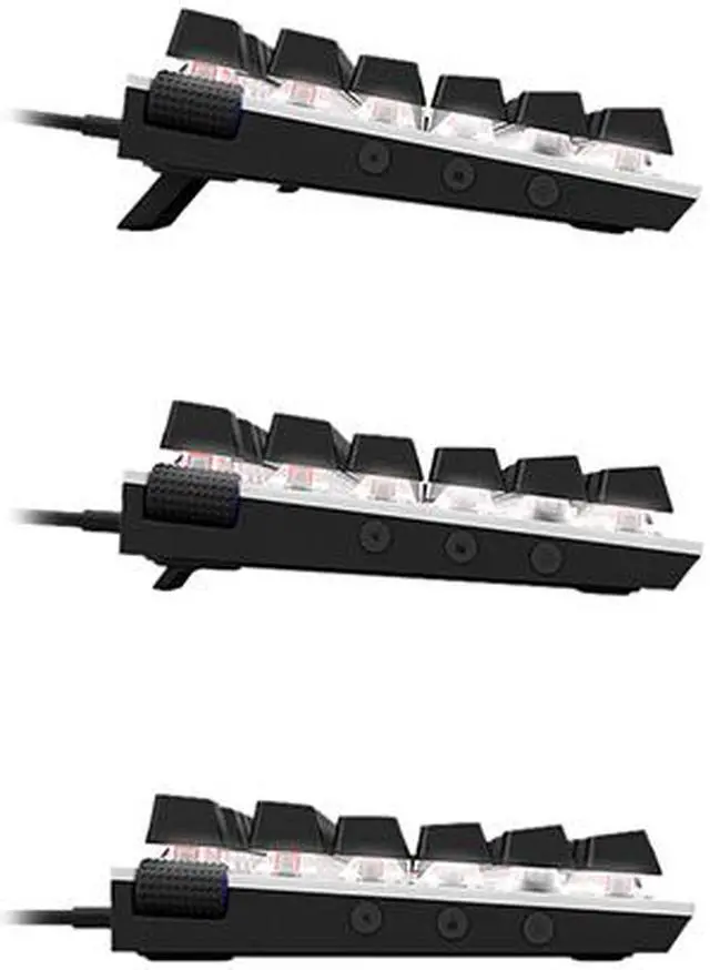 Alt view image 3 of 5 - NZXT Function Mechanical Keyboard - KB-1FSUS-WR - PC Gaming Mechanical Keyboard - MX Compatible Switches - Hot Swappable Key Switch Sockets - Linear RGB Switches - Durable Aluminum Top Plate - White