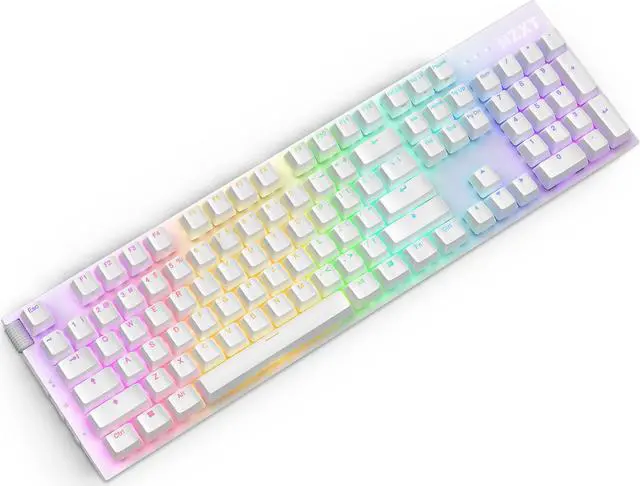 Alt view image 13 of 18 - NZXT Function 2 Optical Gaming Keyboard, Linear optical switches, 8,000 Hz polling rate, Doubleshot PBT keycaps, Hot-swappable, White