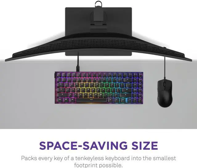 Alt view image 3 of 18 - NZXT Function 2 MINITKL Optical Gaming Keyboard, Linear optical switches, 8,000 Hz polling rate, Doubleshot PBT keycaps, Hot-swappable, Black