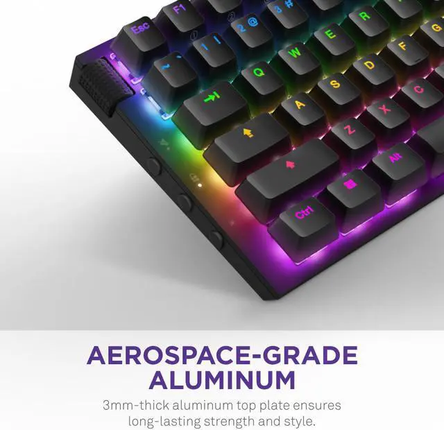 Alt view image 9 of 18 - NZXT Function 2 MINITKL Optical Gaming Keyboard, Linear optical switches, 8,000 Hz polling rate, Doubleshot PBT keycaps, Hot-swappable, Black
