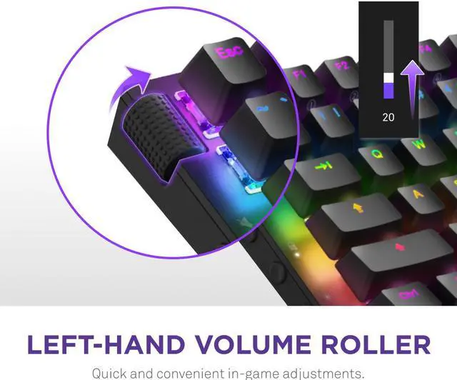 Alt view image 10 of 18 - NZXT Function 2 MINITKL Optical Gaming Keyboard, Linear optical switches, 8,000 Hz polling rate, Doubleshot PBT keycaps, Hot-swappable, Black