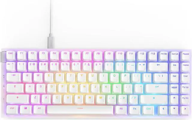Main image of NZXT Function 2 MINITKL Optical Gaming Keyboard, Linear optical switches, 8,000 Hz polling rate, Doubleshot PBT keycaps, Hot-swappable, White