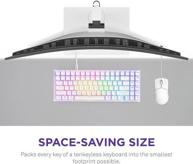 Alt view image 3 of 18 - NZXT Function 2 MINITKL Optical Gaming Keyboard, Linear optical switches, 8,000 Hz polling rate, Doubleshot PBT keycaps, Hot-swappable, White