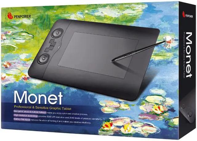 Alt view image 2 of 2 - PENPOWER Monet (SMON85K1EN) 8" x 5" Active Area USB Graphic Tablet