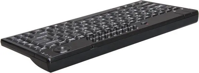 Alt view image 3 of 7 - QUMAX Gemini-P29MT Black USB RF Wireless Mini MCE Keyboard with Trackball & Laser Presenter Combo