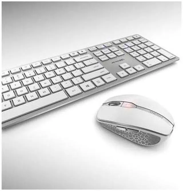 Alt view image 4 of 4 - CHERRY DW 9100 Slim Desktop Combo JD-9100US-1 Silver/White USB Hybrid Wired & Wireless Keyboard