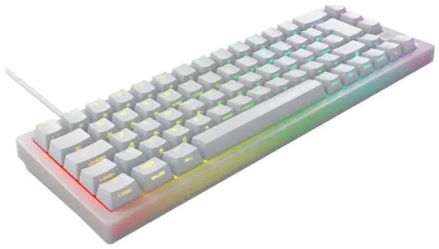 Alt view image 2 of 4 - Cherry XTRFY K5V2 Compact Gaming Keyboard - White  CX-K5V2-RGB-CPT-TPWHITE-R-US