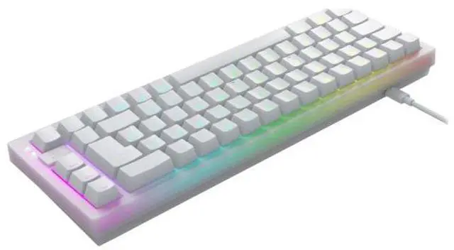 Alt view image 3 of 4 - Cherry XTRFY K5V2 Compact Gaming Keyboard - White  CX-K5V2-RGB-CPT-TPWHITE-R-US