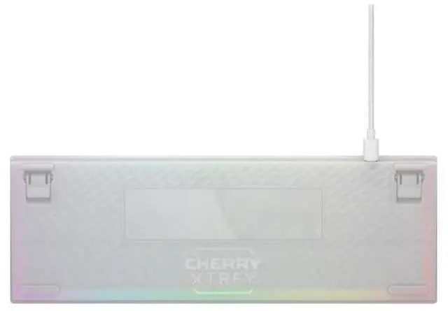 Alt view image 4 of 4 - Cherry XTRFY K5V2 Compact Gaming Keyboard - White  CX-K5V2-RGB-CPT-TPWHITE-R-US