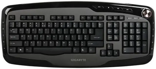 Alt view image 2 of 4 - GIGABYTE GK-K6800 Glossy Black 103 Normal Keys 14 Function Keys USB Wired Standard Professional Multimedia Keyboard