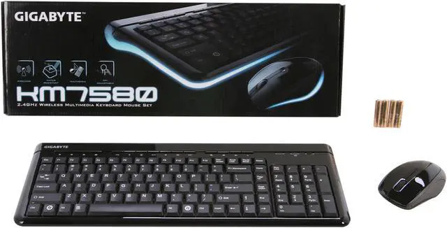 Alt view image 7 of 7 - GIGABYTE  KM7580  Black  15  Function Keys 2.4GHz Wireless  Keyboard