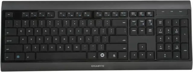 Alt view image 2 of 4 - GIGABYTE GK-K7100 Glossy Black USB Wired Slim Keyboard