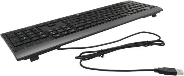 Alt view image 3 of 4 - GIGABYTE GK-K7100 Glossy Black USB Wired Slim Keyboard