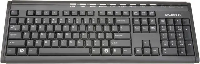 Alt view image 2 of 7 - GIGABYTE GK-KM6150 Black USB Wired Standard Multimedia Keyboard & Mouse Combo