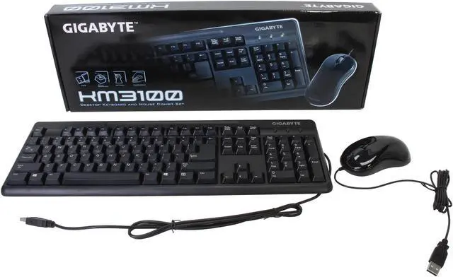 Alt view image 4 of 4 - GIGABYTE GK-KM3100 Black USB Wired Standard Desktop Keyboard And Mouse Combo Set