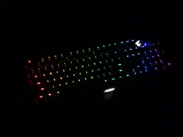Alt view image 7 of 20 - GIGABYTE AORUS K9 Optical RGB Gaming Keyboard - Red Switch
