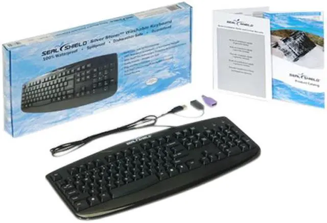 Alt view image 3 of 3 - SEAL SHIELD Silver Storm Medical Grade Keyboard STK503 Black USB Wired Keyboard