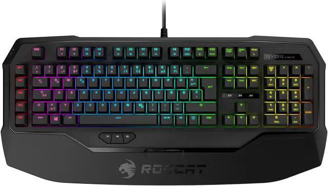 Alt view image 3 of 14 - ROCCAT RYOS MK FX - RGB Mechanical Gaming Keyboard With Per-Key Illumination - Cherry MX Brown Switches
