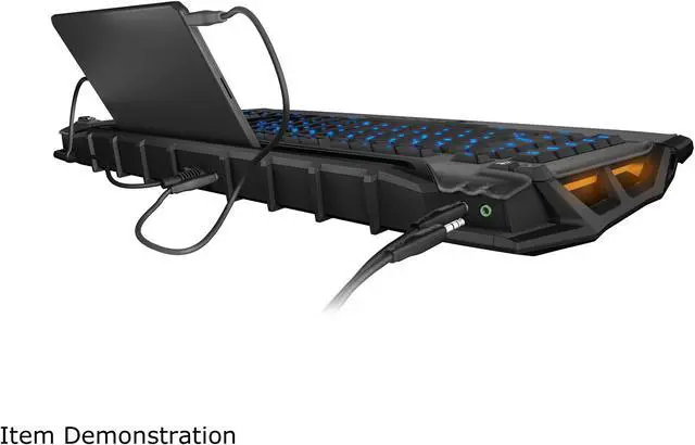 Alt view image 4 of 7 - ROCCAT SKELTR Smart Communication RGB Gaming Keyboard - Gray
