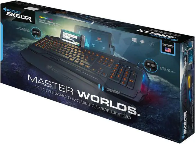 Alt view image 8 of 8 - ROCCAT SKELTR Smart Communication RGB Gaming Keyboard - Black