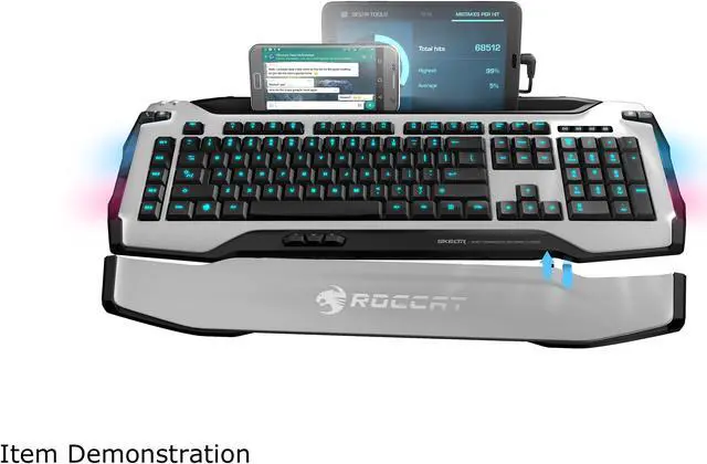 Alt view image 2 of 7 - ROCCAT SKELTR Smart Communication RGB Gaming Keyboard - White