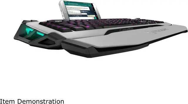 Alt view image 3 of 7 - ROCCAT SKELTR Smart Communication RGB Gaming Keyboard - White