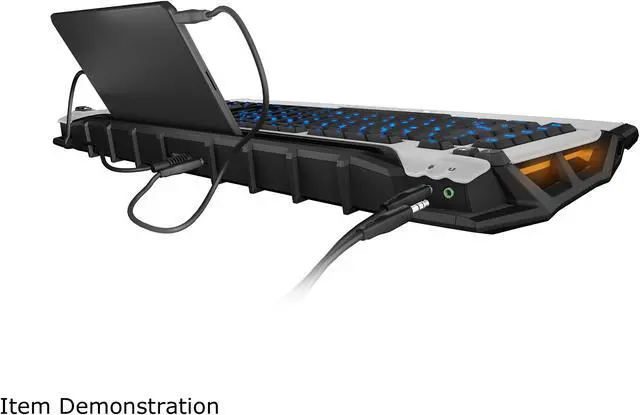 Alt view image 4 of 7 - ROCCAT SKELTR Smart Communication RGB Gaming Keyboard - White