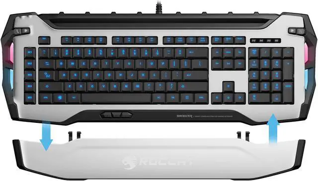 Alt view image 5 of 7 - ROCCAT SKELTR Smart Communication RGB Gaming Keyboard - White