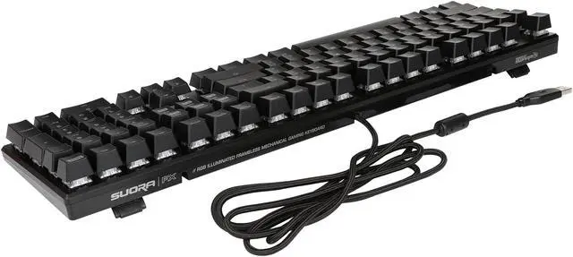 Alt view image 5 of 7 - ROCCAT Suora FX - RGB Illuminated Frameless Mechanical Gaming Keyboard - Blue Switch
