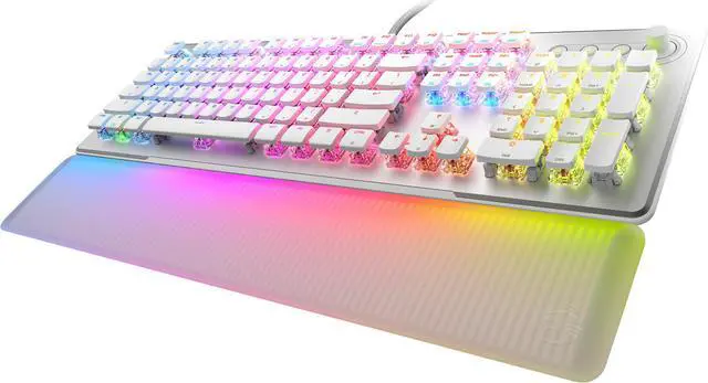 Alt view image 2 of 6 - Roccat Vulcan II Max Full-size Wired Keyboard with Optical Titan Switch, RGB Lighting, Aluminum Top Plate and Palm Rest - White ROC-12-023