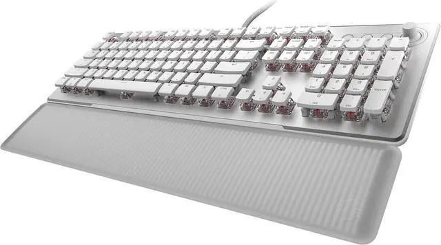 Alt view image 5 of 6 - Roccat Vulcan II Max Full-size Wired Keyboard with Optical Titan Switch, RGB Lighting, Aluminum Top Plate and Palm Rest - White ROC-12-023